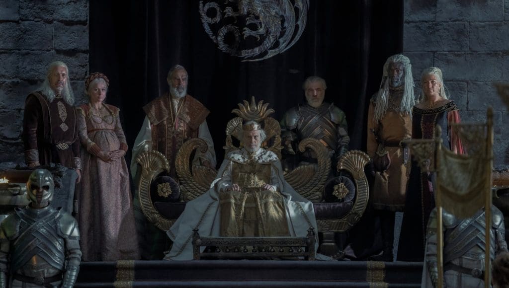 King Jaehaerys Targaryen and House Targaryen at the Great Council ( House of the Dragon Episode 1)