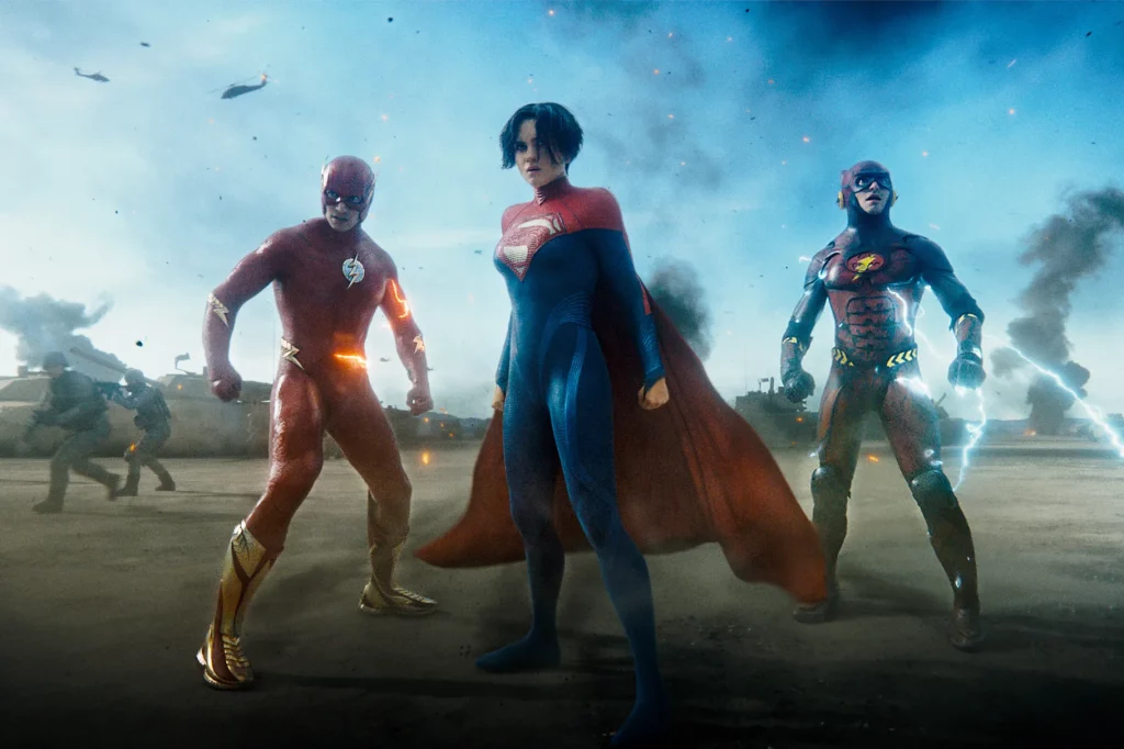 Supergirl & The Flashes (Sasha Calle as Supergirl and Ezra Miller as both Present and Past Barry)
