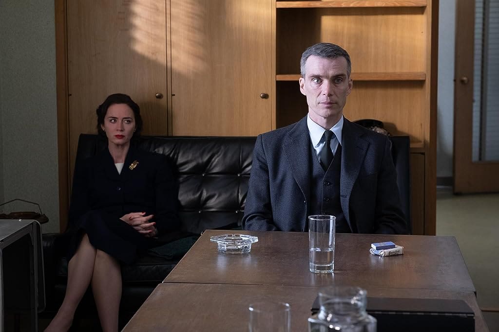 Cillian Murphy & Emily Blunt as Robert & Kitty Oppenheimer at the Security Clearance Hearing (Oppenheimer Movie)